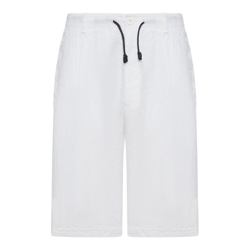 Transit Men Linen Bermuda Shorts With Drawstring